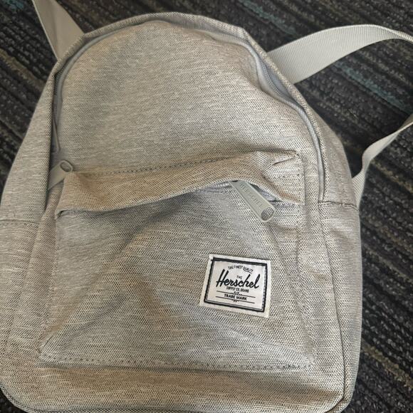 HERSCHEL SUPPLY CO. Small Grey Backpack Mini School Lunch Bag Pouch - Picture 2 of 7